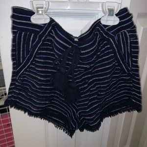 Striped Navy Blue Shorts